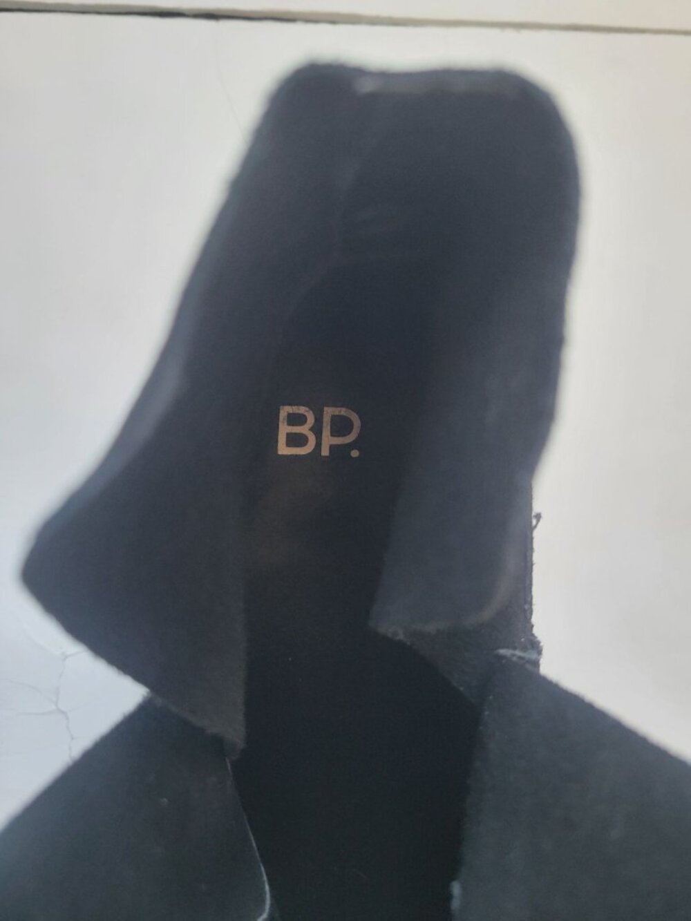 BP black suede ankle booties, crafted from soft black suede stacked block Sz 8 - Picture 5 of 7